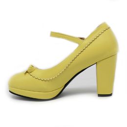 2022 New Spring 14 Colours Party Pumps Bowknot Wedding Party High Heel Shoes Women Platform Office Lady Pumps Size 32-48