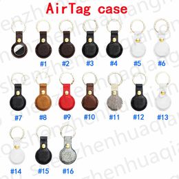 Official Luxury Designer leather Print straps For Apple AirTag Necktie keychain fashion female mens high quality golden key Chain Pattern Pendant Bag Decoration