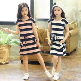 Long Sleeve Rainbow Girls Dress Clothing Party Baby es Cotton Princess Cute Birthday Gift Kids clothes P688 210622