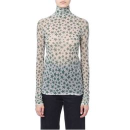 Women Shirts Blouse Long Sleeve Five Stars Pattern Sexy Women Tops Blouse Clothes Turtle Neck Blouse for Women TG 210317