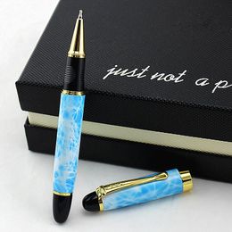 Gel Pens High Quality Business Ballpoint Pen Luxury Metal Ball Gift Black Ink Writing Signature Office Supplies Roller