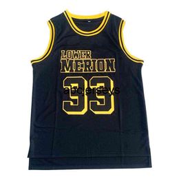 Full embroidery Lower Merion 33 Jersey Hip-hop Movie Jersey Black 2021 Retro College Jersey XS-6XL