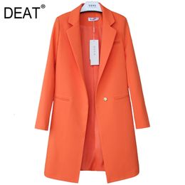 DEAT Autumn Pattern Small Suit Woman Korean Long Sleeve Thin All-match Loose Coat Female Balazer S-XXL All Sizes WB5 211019