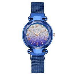 Women Quartz Watch 33mm ladies Watches Montre De Luxe Elegant Fashion business Wristwatch Round Gradient Starry Luminous Stainless Steel