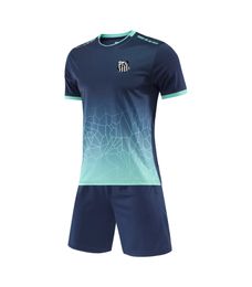Santos FC Men's Tracksuits high-quality leisure sport outdoor training suits with short sleeves and thin quick-drying T-shirts
