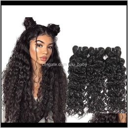 Ishow Brazilian Water Wave Extensions Wholesale 8A Unprocessed Peruvian Wet And Weavy Vrigin Bundles Uljas Wefts Ypxl4