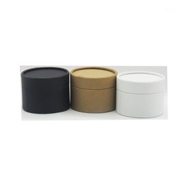 White Black Kraft Round Cylinder Cosmetic Whisky Bottle Packing Cardboard Paper Tube