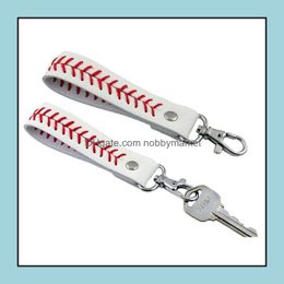 Key Rings Jewelry Softball/Baseball Keychain Perfect Gift For A Birthday, Graduation, Baby Shower Or Team Partys Drop Delivery 2021 2Onj3