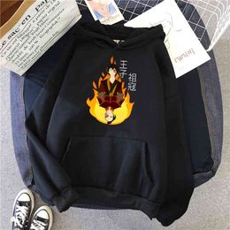 Hoodies For Man Avatar The Last Airbender Print Cartoon Fleece Loose Sweatshirts Hooded 2021 Fashion Long Sleeve Casual Pullover H1227