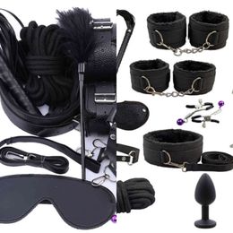 Bondages Sex products Toys For Women G Spot Dildo Vibrator Butt Anal Plug Whip Bdsm Kits Bondage gear Adults Games SM toy 1122