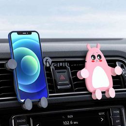 Universal Gravity Auto Phone Holder Creative Cartoon Car Phone Holder Multi-function Navigation Air Outlet Phone Holder Cute