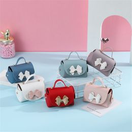 Colourful Leather Portable Bag Bowknot Candy Bag Gift Box Coin Purse Jewellery Packaging Christmas Pouch Gift Bag Home Decor LX4368