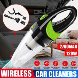 Car Vacuum Cleaner Cordless Wet And Dry Handheld Portable High Power Cyclone Suction Rechargeable USB Charging For Vehicle Pet Hair