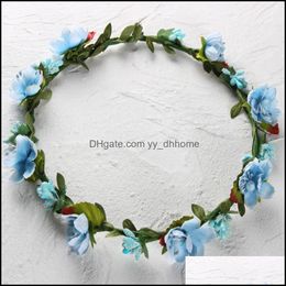 Other Hair Jewellery Bohemian Flower Wreath Garland Crown Festival Wedding Bridal Bridesmaid Headwear Floral Headband Boho Headdress Headpiece