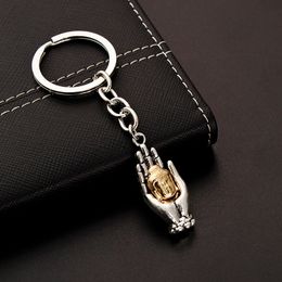 Car Keychain Golden Mask Bullet Keychain Creative Key Holder Keyring Key Chain Metal Key Ring Auto Accessories