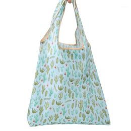 Storage Bags 1 Pcs Portable Shopper Bag Reusable Supermarket Shopping Foldable Oxford Handbag Large Recyclable Grocery