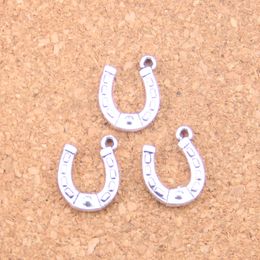 133pcs Antique Silver Bronze Plated lucky horseshoe horse Charms Pendant DIY Necklace Bracelet Bangle Findings 15*12mm
