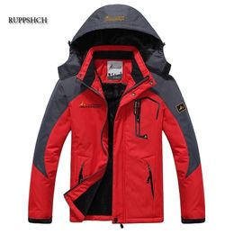 Winter Parka Men Windproof Plus Velvet Thick Warm Fur Coat Military Uniform Hooded Jacket Oversize 211214