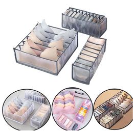 3pcs/lot Bra Storage Boxes Underwear Clothes Organizer Drawer Nylon Divider Closet Folding Ties Socks Shorts Organizers 5 colros to choose