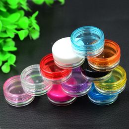 3ML Clear Base Empty Plastic Container Jars Pot 3 Gramme Size For Cosmetic Cream Eye Shadow Nails Powder Jewellery Containers 5000pcs