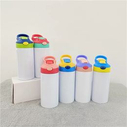 12oz New Sublimation STRAIGHT Sippy Cups Kids Tumblers Water Bottle Stainless Steel Double-Wall Insulated Vacuum Drinking Milk Mugs in Bulk