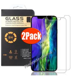 iphone 11 pro max glass protector UK - 2 PACK 0.3MM tempered glass phone screen protector For iphone13 iPHONE 13 12 11 pro max XR XS 8 7 6 6S PLUS Samsung A12 A22 A32 A42 A52 A72 A92 LG stylo7