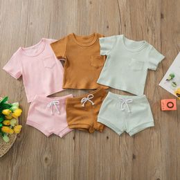 Infant Clothing Sets Girls Outfits Boys Baby Clothes Children Suits Summer Cotton Short-Sleeved T-shirts Shorts Two-Piece