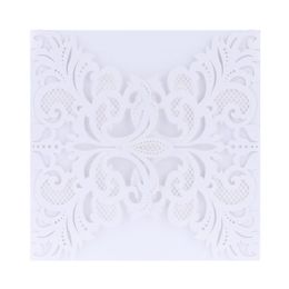 Wholesale- 20Pcs Delicate Carved Butterlies Romantic Wedding Party Invitation Card Envelope Invitations for Wedding/Business