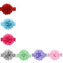 Baby Lace Flower Headbands Silk Flower Elegant Elastic Hairbands Baby Kids Children Headdress Hair Accessories 14 Style