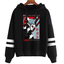 My Hero Academia Hoodies Men's Casual Fashion Sweatshirts Japan Anime Loose Hoodie Hip Hop Creativity Streetwear Male H1227