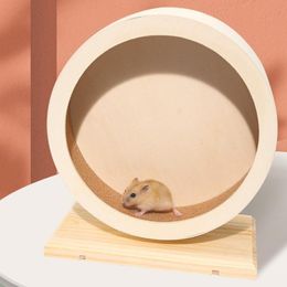 small spinner NZ - Small Animal Supplies Silent Hamster Exercise Wheels Quiet Spinner Wood Running For Gerbils Mice Or Other Animals 8" 11"