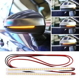 Car Modified Streamer Strip Flashing Motorcycle Water Turn Signal Light Rear View 1 pair Flowing Lamp