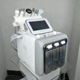 Portable 6 in 1 Hydro Facial Beauty Machine with Ultrasonic BIO RF Oxygen Jet Peeling Skin Deep Cleansing