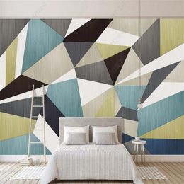 Wallpapers Simple Nordic Geometric Custom Mural Living Room Home Decor Self-adhesive Po Modern Wallpaper Bedroom 3d Wall Paper