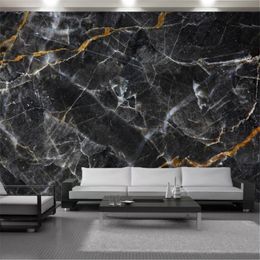 European Tiles 3d Wallpaper Exquisite Black Marbled Murals Living Room Bedroom Kitchen Home Decor Painting Wallpapers Wall Papers