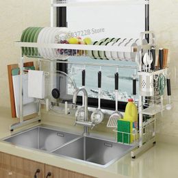 Kitchen Storage & Organization 304 Stainless Steel Sink Drain Rack Dishware Tableware