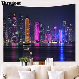The Building Scenic 3D Print Tapestry Wall Hanging Psychedelic Wall Tapestry Wall Decor Bedspread Yoga Mat Picnic Cloth 210609