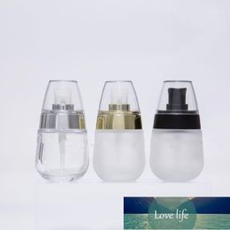 Storage Bottles & Jars Drop 30ml Emulsion Empty Frosted Clear Glass Essential Oil Bottle Acrylic Lid Press Pump Outdoor Travel1
