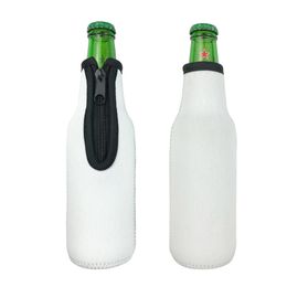 330ml 12 oz Universal Neoprene Beer Bottle Coolers Cover with Zipper, Bottle koozies, Softball, Sunflower Pattern CCF4803