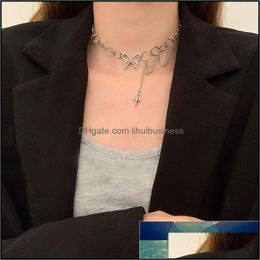 Chokers Necklaces & Pendants Jewellery Harajuku Punk Butterfly Choker Necklace Women Collares Gothic Hip Hop Link Chain Mujer Jewlery Party Dr