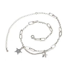 Ketten Trendy 925 Sterling Silber Persönlichkeit Sterne Mix Kette Halskette Für Frauen Koreanische Japan Thai Charme Schlüsselbein Geschenk