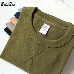 BOLUBAO Fashion Brand Men Solid T-Shirt Summer Men Comfortable Base T Shirt Casual Short Sleeve T Shirts Male 210722