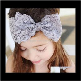 Hair Accessories Cute Girl Kids Bow Hairband Turban Headband Headwear Lace Hairband White Pink Purple Red Egdxg Y730L