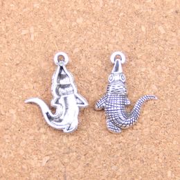 71pcs Antique Silver Bronze Plated crocodile alligator Charms Pendant DIY Necklace Bracelet Bangle Findings 26*20mm