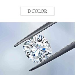 Szjinao Real 100% Loose Gemstone Moissanite 1ct 6mm D Colour VVS1 Undefined Cushion Cut For Diamond Ring Jewellery With Certificate