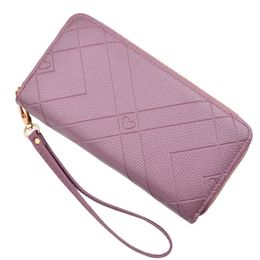 Wallets Lady Double Layer Zip Faux Leather Wallet Wristlet Purse Clutches Bag Phone Holder