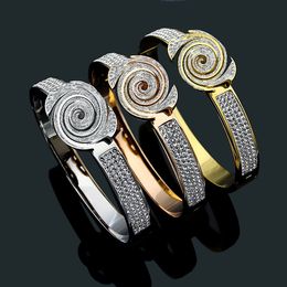 Top Quality CZ stone Designer Titanium steel Bangles explosion letter mud drill full diamond love bracelet Wholesale Price Jewellery