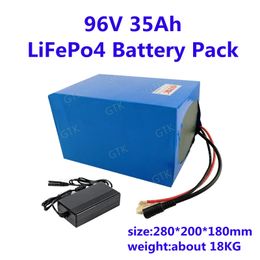PVC Case 96V 35Ah LiFePo4 Battery Pack Rechargeable 30s Lithium Iron Phosphate Pouch Cell With BMS For Motorcycle E-bike EV