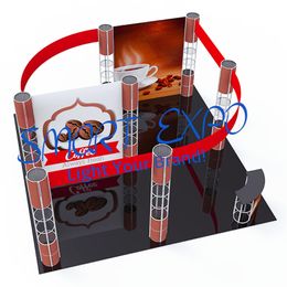 Large 20ft*20ft Modular Exhibition Booth System Advertising Display with Custom Full Color Graphics Printing