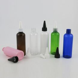 30 x Squirt Squeezable Empty Travel Plastic Bottle Cosmetic Container for Essential Oil Liquid Toiletry with Spout cap 100ml